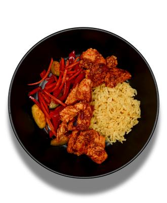 Harissa Honey Chicken with Roasted Veggies