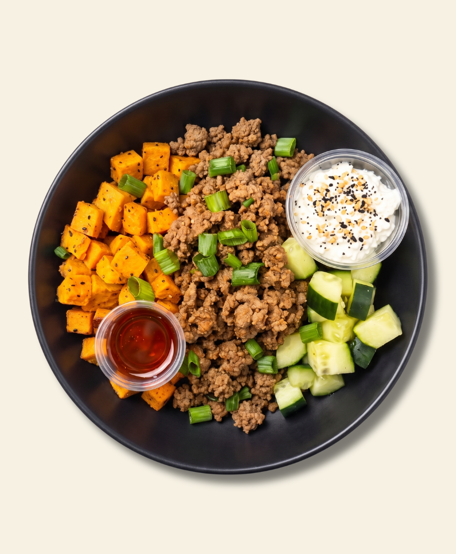 Hot Honey Ground Beef Bowl