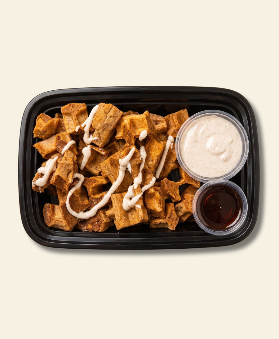 Cinnamon Churro Waffle Bites