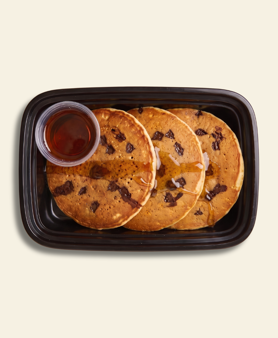 Chocolate Chip Protein Pancakes