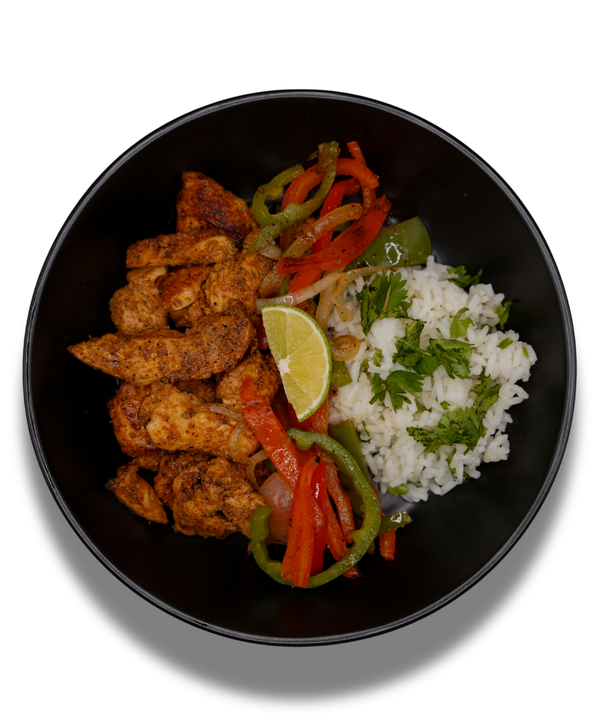 Chicken Fajitas with Cilantro-Lime Rice & Grilled Vegetables