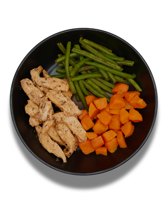 Maple-Dijon Glazed Chicken & Sweet Potatoes